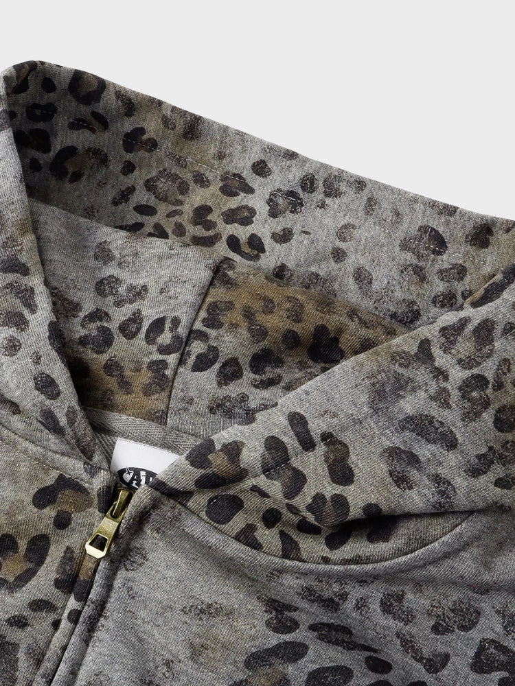 DCRB Leopard Vintage 400 GSM Washed Hoodie