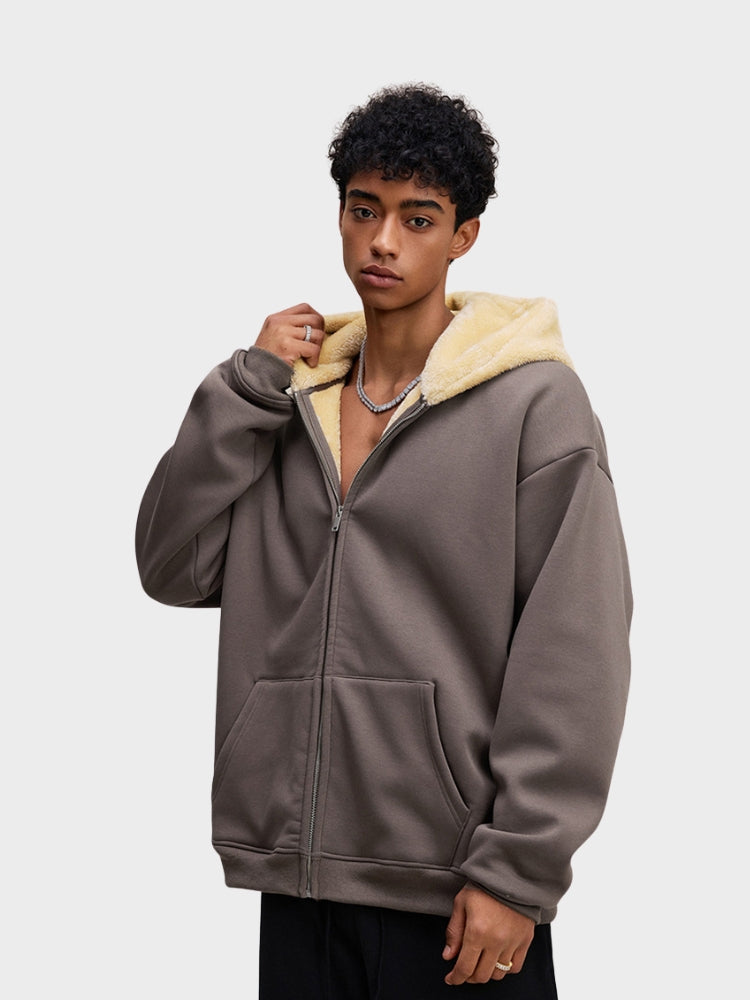 DCRB Zipper with Teddy Hoodie