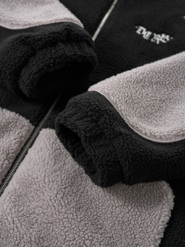 DCRB Two Tone Sherpa Fleece Jacket Black