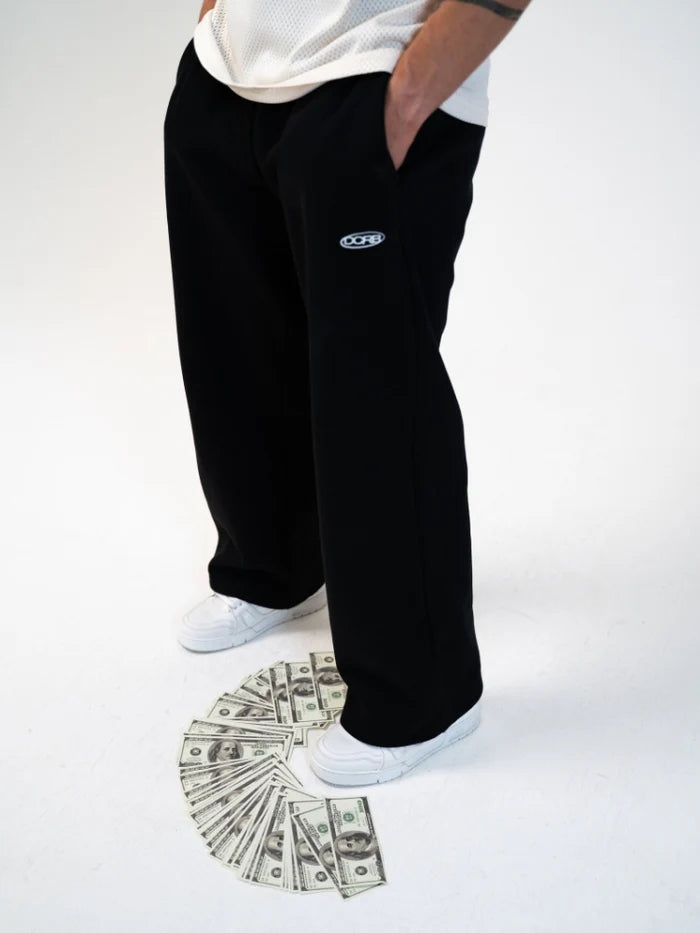 DCRB Tracksuit Open Leg Jogger - Black
