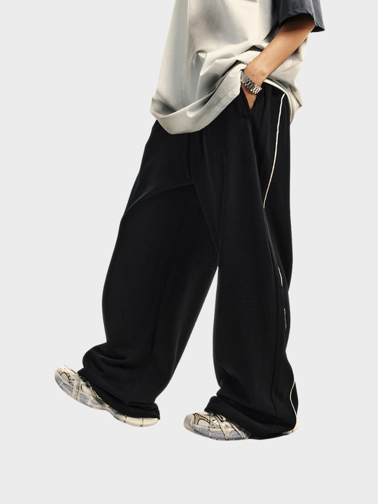 DCRB 380 GSM Striped Open Leg Joggers