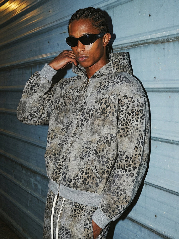 DCRB Leopard Vintage 400 GSM Washed Hoodie