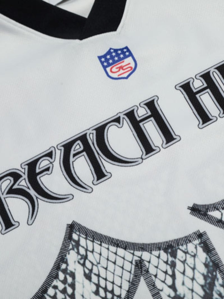 DCRB Snake Print Baseball Tee