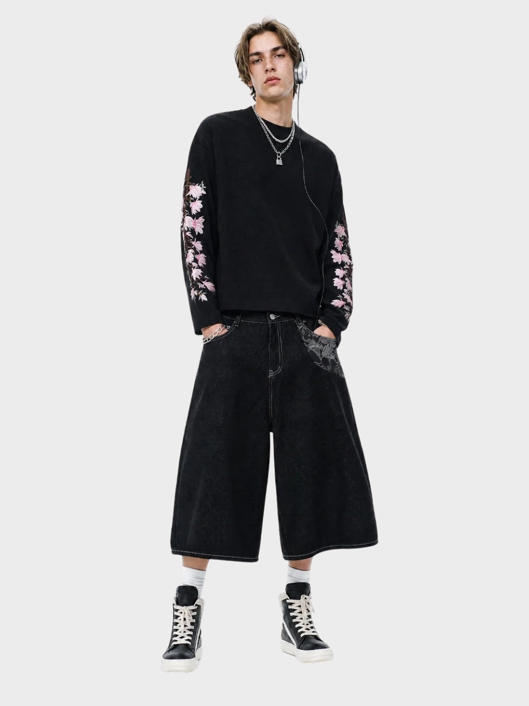 DCRB Florar Embroidered Waffle Longsleeve