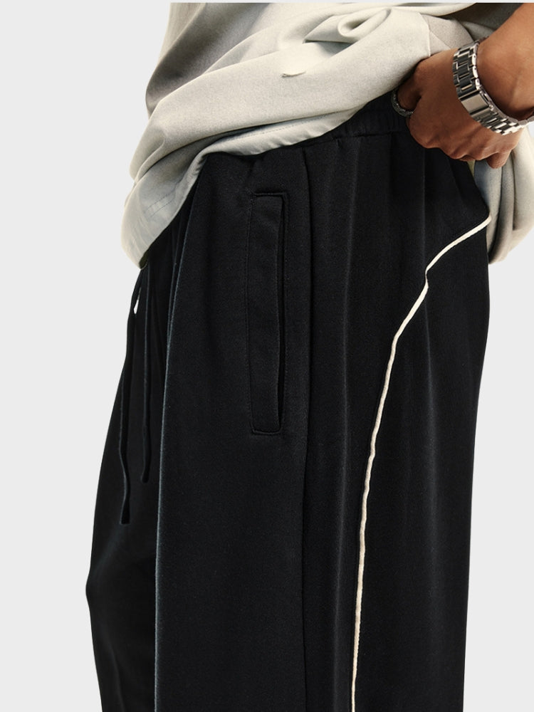 DCRB 380 GSM Striped Open Leg Joggers