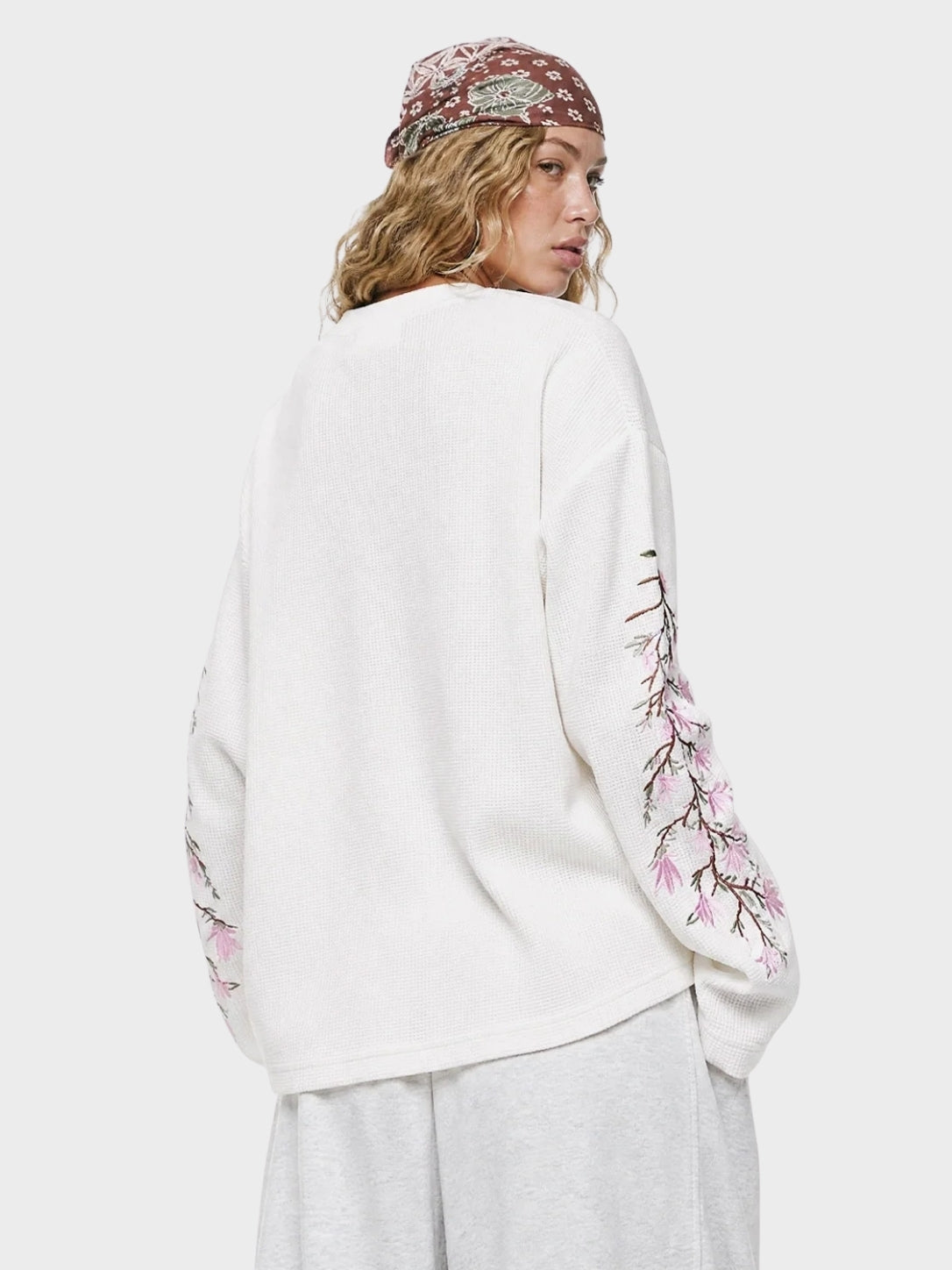 DCRB Florar Embroidered Waffle Longsleeve