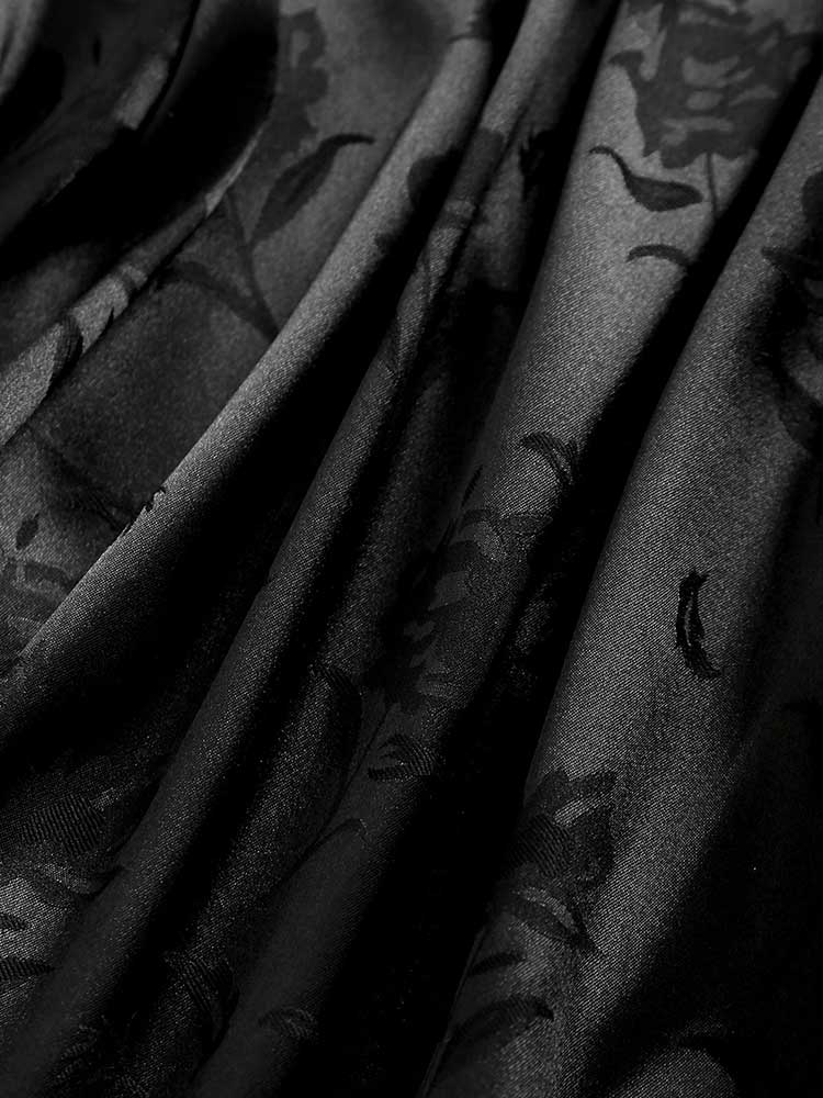 Chemise fleurie en satin