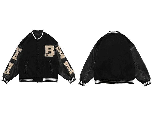 Veste Varsity Vintage Os Noir