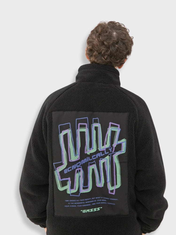 Veste gasss en laine d'agneau coupe ample