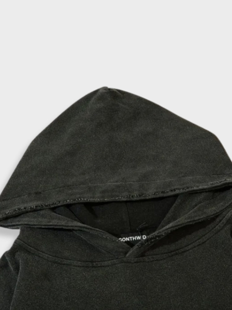 Sweat à capuche avec dents vintage pour femme