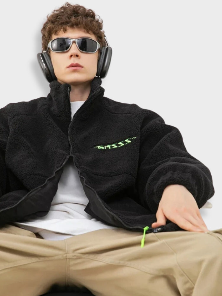 Veste gasss en laine d'agneau coupe ample