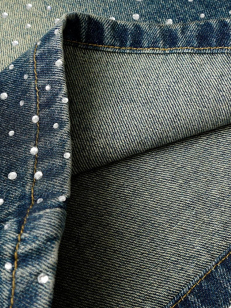 Rhinestone Denim Jorts