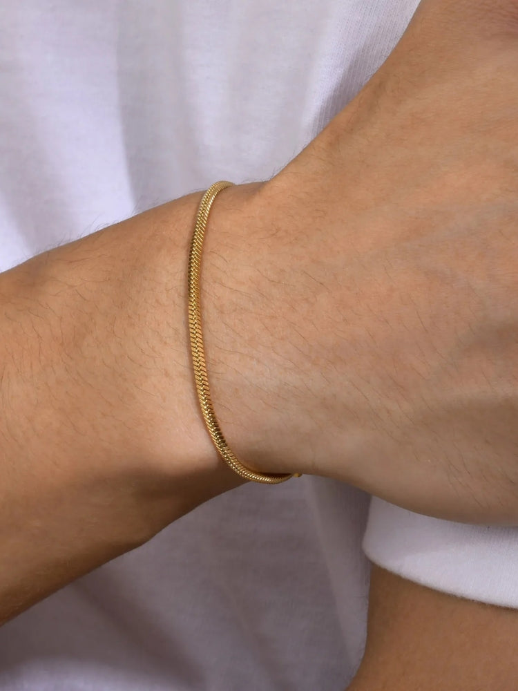 Bracelet élégant serpent carré