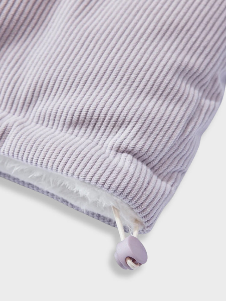 Veste réversible en polaire et velours côtelé