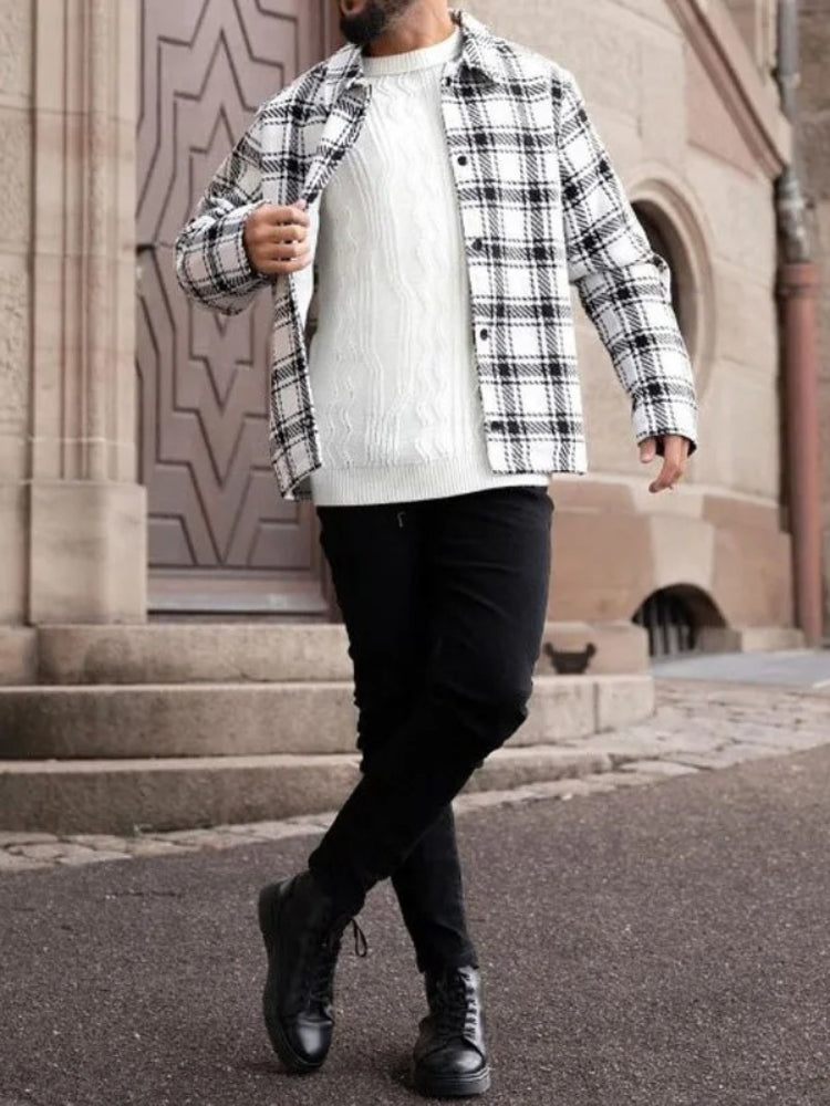 Blouse à carreaux vintage