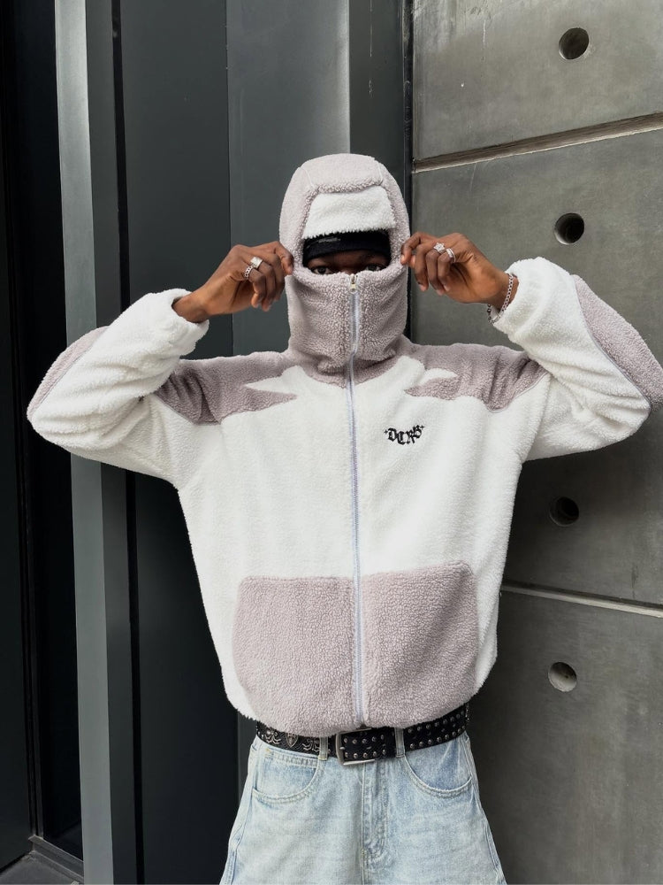 DCRB - Wolf Grey & White Sherpa Ninja Fleece