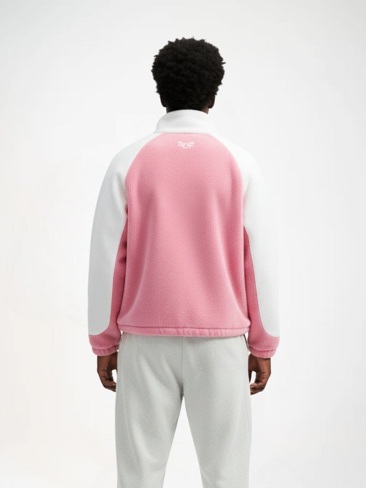 DCRB Two Tone Sherpa Fleece Jacket Pink