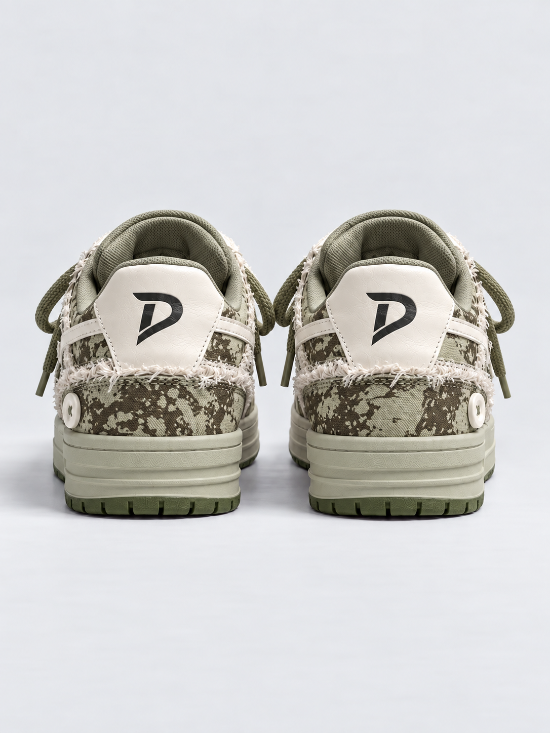 DCRB Army Green Distressed Sneakers