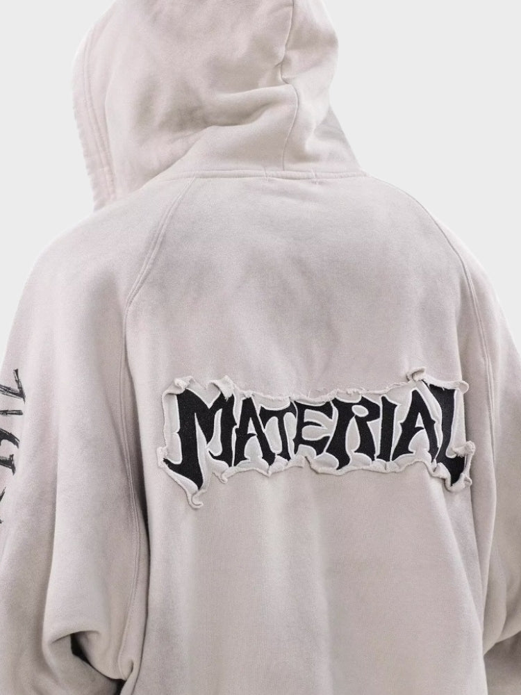 DCRB Distressed Material Zip-Up