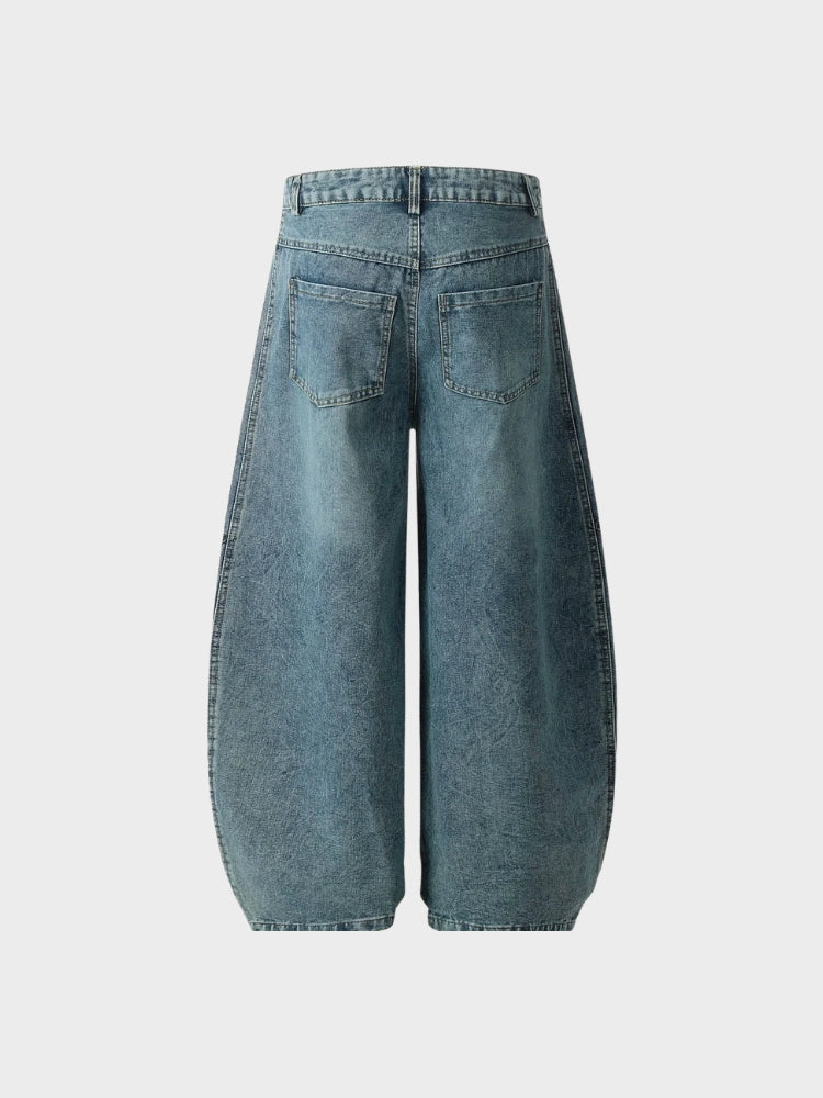 DCRB Striped Barrel Denim Jeans