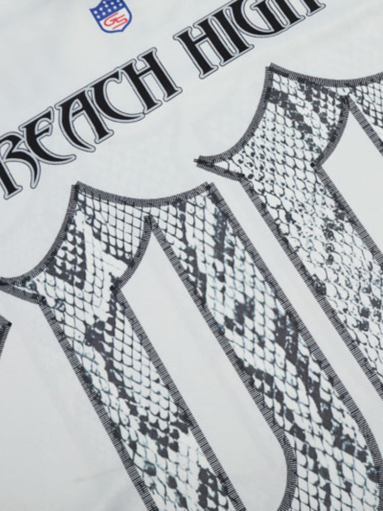 DCRB Snake Print Baseball Tee