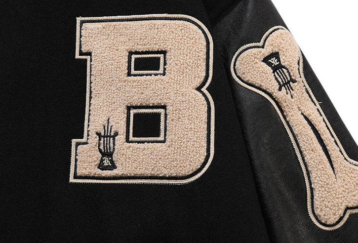 Veste Varsity Vintage Os Noir