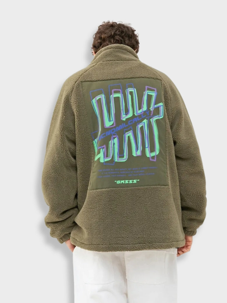 Veste gasss en laine d'agneau coupe ample