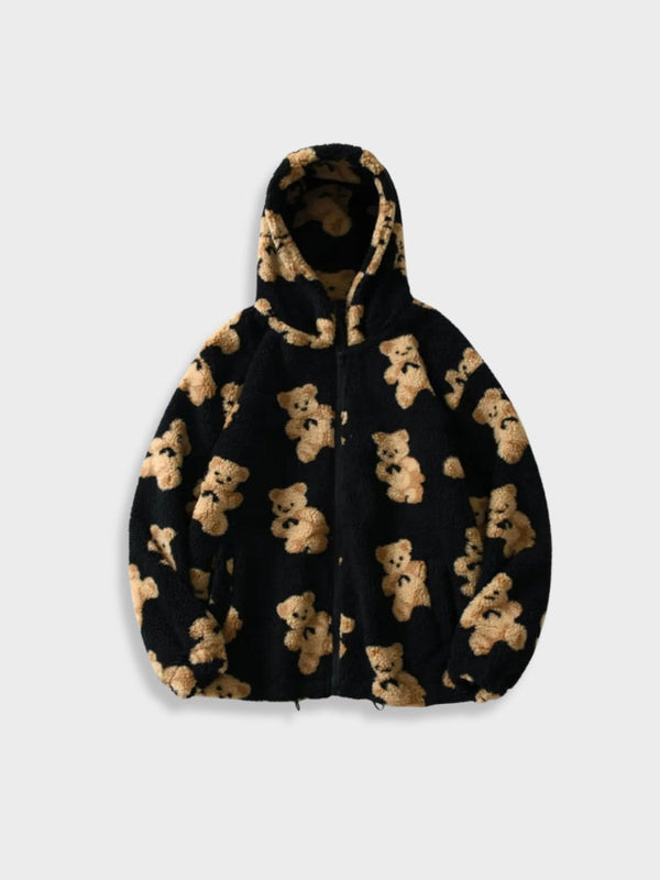 Giacca con cappuccio in pile Comfi Bear
