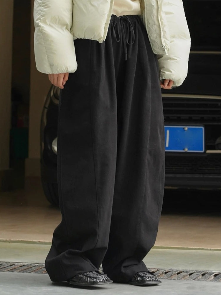 Pantalon ample à attente haute