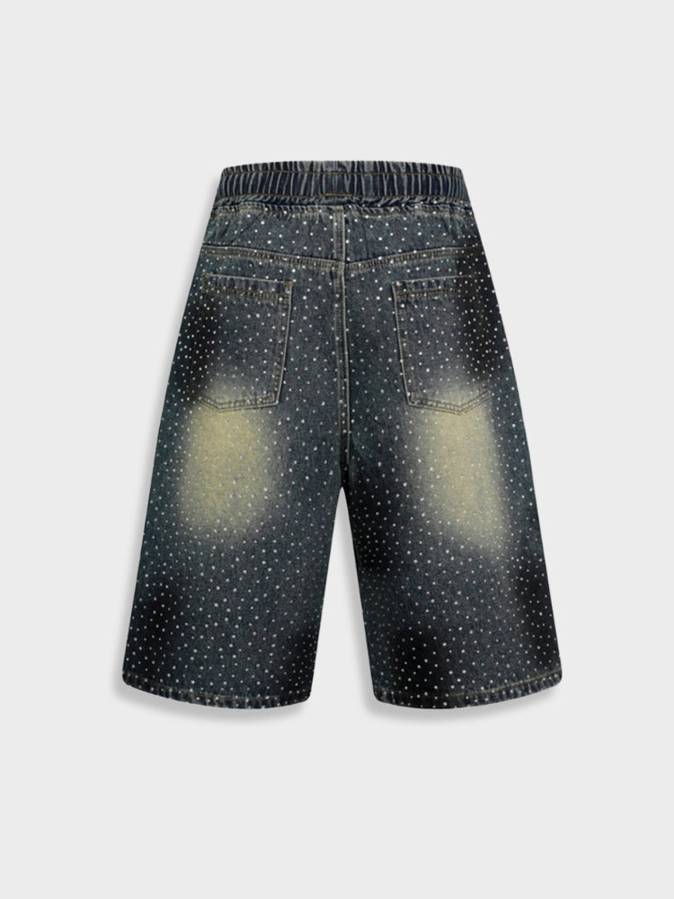 Rhinestone Denim Jorts
