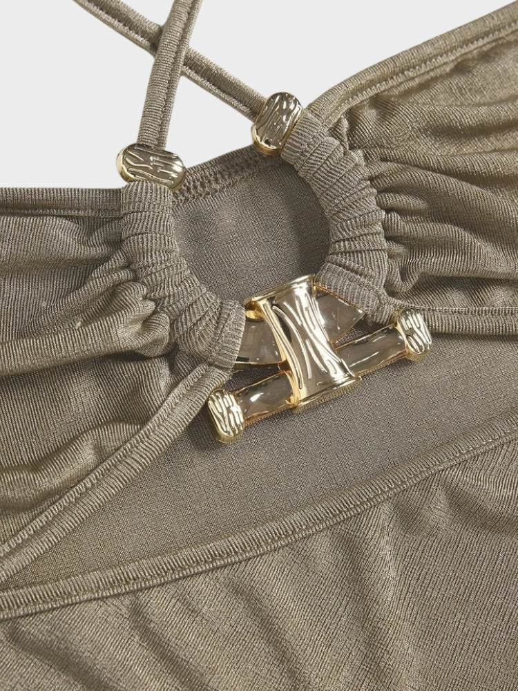 Robe dos ouvert Sienne