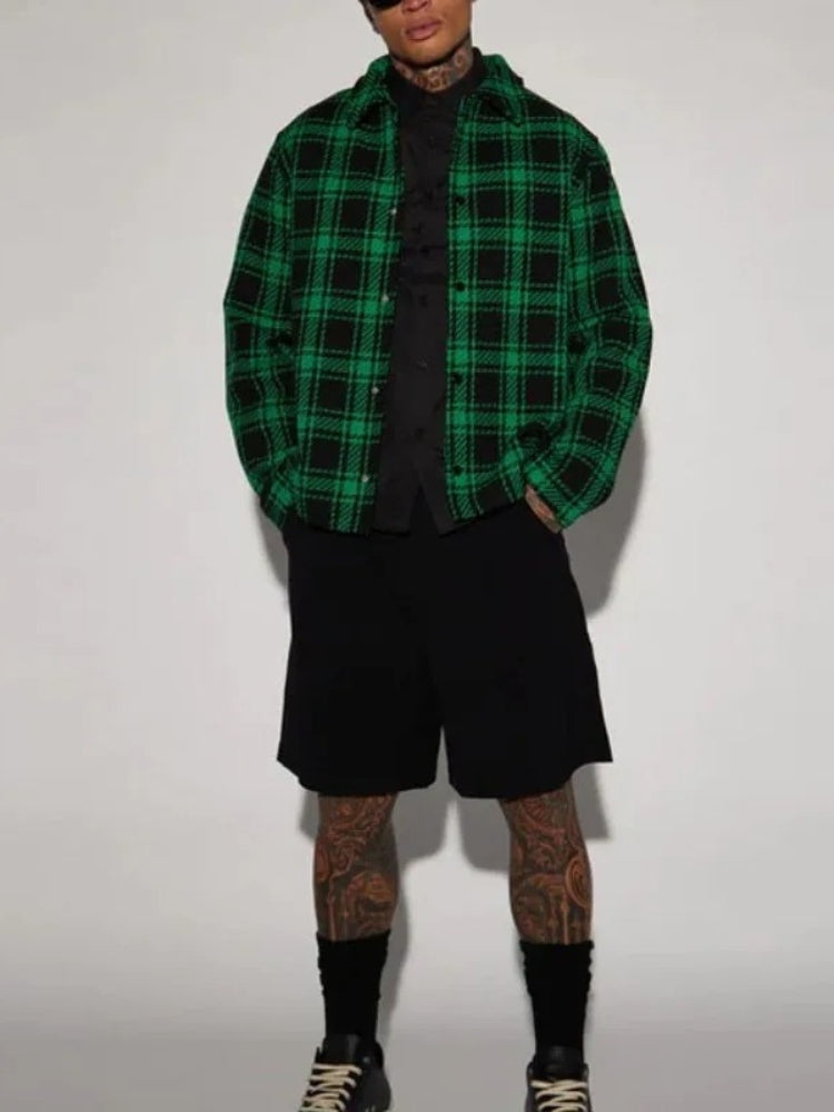 Blouse à carreaux vintage