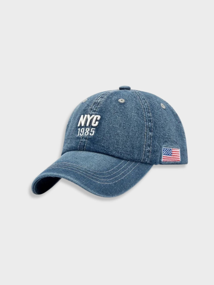 Casquette en jean NYC