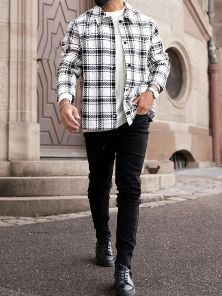 Blouse à carreaux vintage