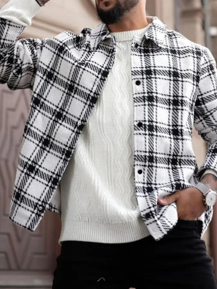 Blouse à carreaux vintage